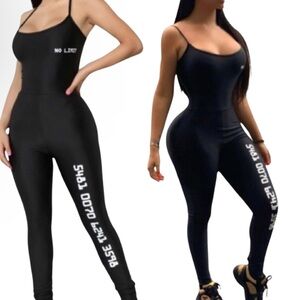 Black Jumpsuit Small Stretchy fits Medium